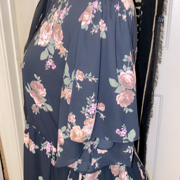 Zara Floral Print Dress with Tie Detail - Picture 6 of 8